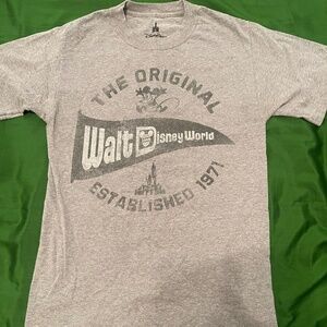he Original Walt Disney World Gray Graphic T-Shirt - Mickey Mouse Logo - Men's S